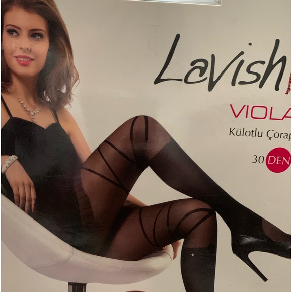 Lavish Viola enticing decorated pantyhose - Picture 1 of 10